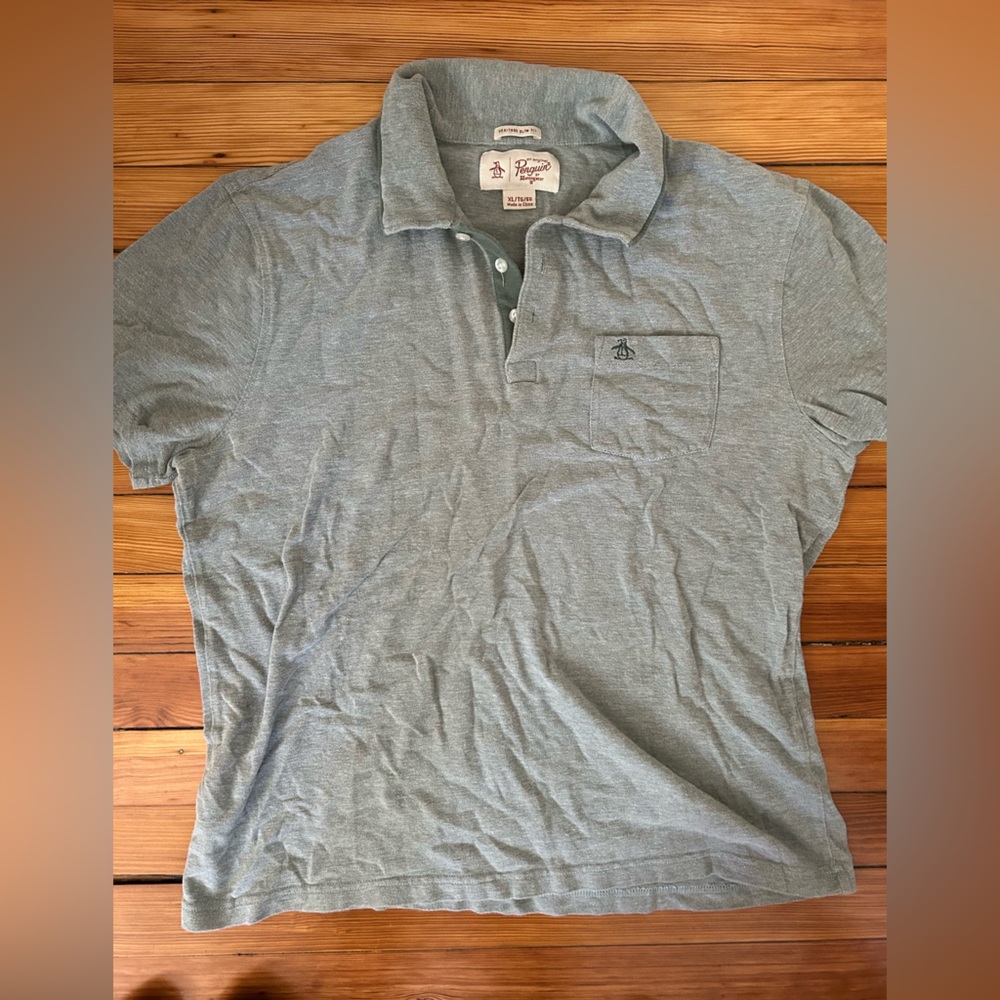 Penguin Men's Gray Polo Shirt